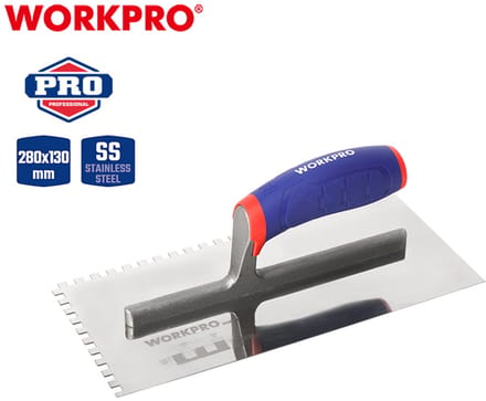 WORKPRO WP323005 – Pleisterspaan 280 × 130 mm – Glad Blad – RVS & Softgrip