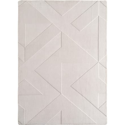 Japandi Vloerkleed - Hoogpolig - Scandinavisch Abstract Design - 3D-Effect - Creme- 140x200 CM