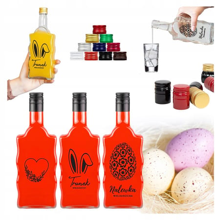 Bimberek - Decoratieve Fles - Paasontwerp - Glas - 500ml