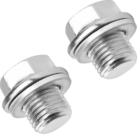 Olieaftapschroef met afdichtring en sluitring - schroefdraad oliekuip - terugloopafvoerschroefadapter - afdichtingen - 2 stuks - M16 .