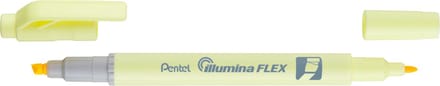 Pentel Illumina Flex markeerstift 1 stuk(s) Beitelvormige/fijne punt Geel