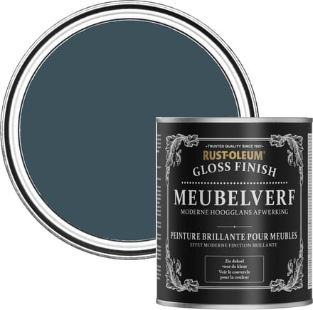 Rust-Oleum Donkerblauw Meubelverf Hoogglans - Avondblauw 750ml