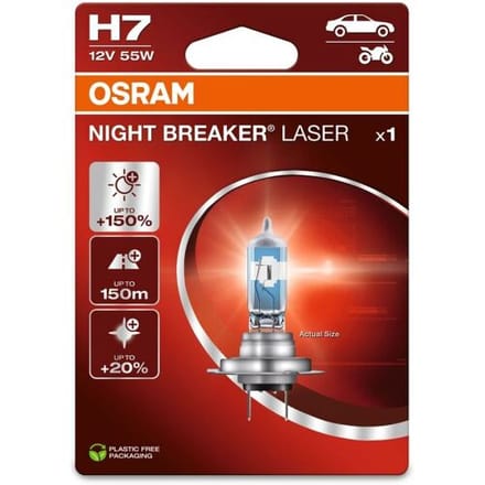 Gloeilamp, grootlicht/dagrijverlichting NIGHT BREAKER® LASER ams-OSRAM 64210NL-1BL