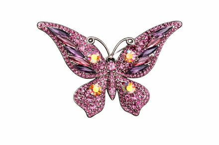 Vlinderbroche - Elegante Broche met Kristallen | Twinolo