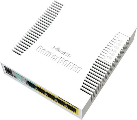 MikroTik RouterBOARD RB260GSP 5x Gigabit PoE out Ethernet Smart Switch SFP cage plastic case SwOS