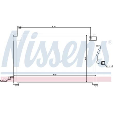 Condensator, airconditioning NISSENS 94751