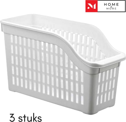 3X Koelkast Organizer Smal model - Kast Organizer - Koelkast bakje - Opbergbakje - Wit