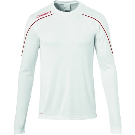 Uhlsport Stream 22 Voetbalshirt Lange Mouw Kinderen - Wit / Rood | Maat: 140