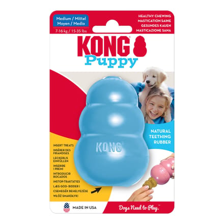 KONG Puppy Maat M Blauw Rubberen Puppyspeelgoed