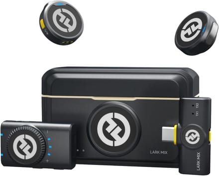 Hollyland LARK M2 Mini Combo Shine Charcoal Camera-ontvanger + USB-C ontvanger Engelse versie draadloze microfoon
