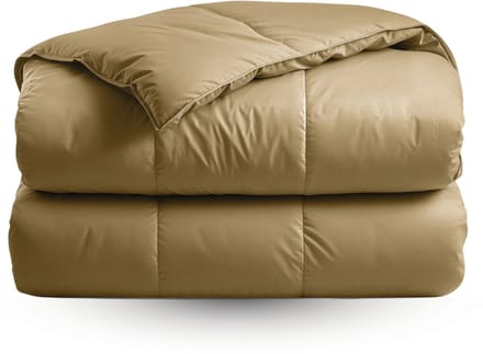 Zelesta Deluxe Uni Satijnkatoen Dekbed - Okergeel 200x200cm