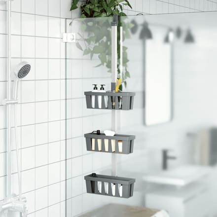 Vidaxl Étagères Suspendues pour Douche, 30X15X(67-105) Cm, Aluminium
