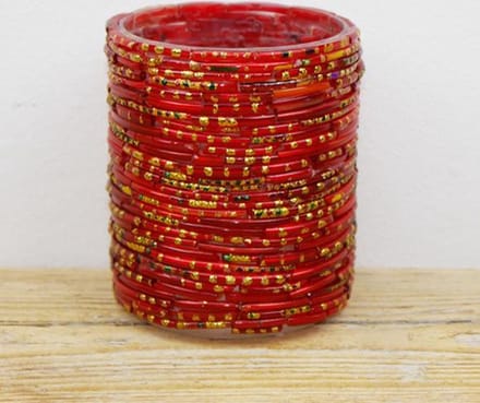 SENSE Waxine lichthouder - kaarshouder - theelichtenhouder rood - sfeerlicht - *** 2 STUKS**
