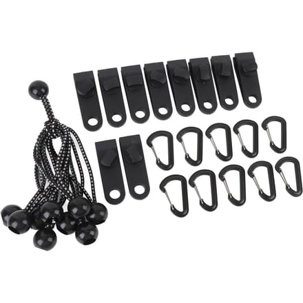 10 Set Buitentent Klemmen Set Winddichte Tent Bevestigingsklemmen Zeilklemmen Elastisch Touw Plastic black