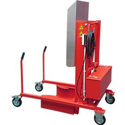 Afval container station kiepstation MKS-F, electrohydraulisch 230 V, rood RAL 3000