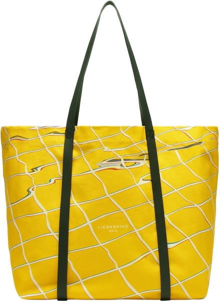 LIEBESKIND BERLIN Schoudertas Aurora Pool Print Shopper Lemon Mosterdgeel