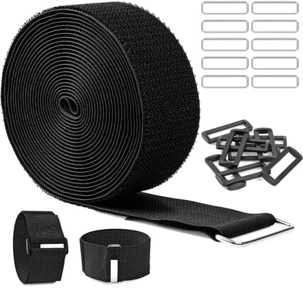 Dailygoods- Klittenband 5m - 100 Stuks - Zelfklevend - Hersluitbare Kabelbinders - Naaibaar - Verstelbaar Ontwerp