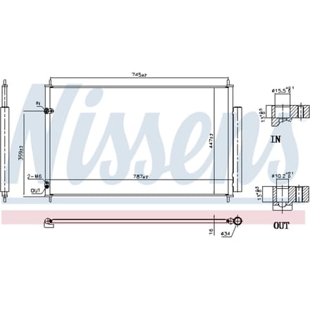 Condensator, airconditioning NISSENS 940842