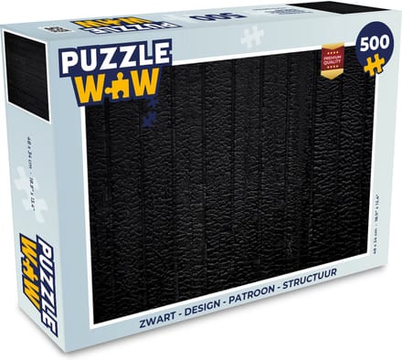 Puzzel Zwart - Design - Structuur - Lederlook - Legpuzzel - Puzzel 500 stukjes