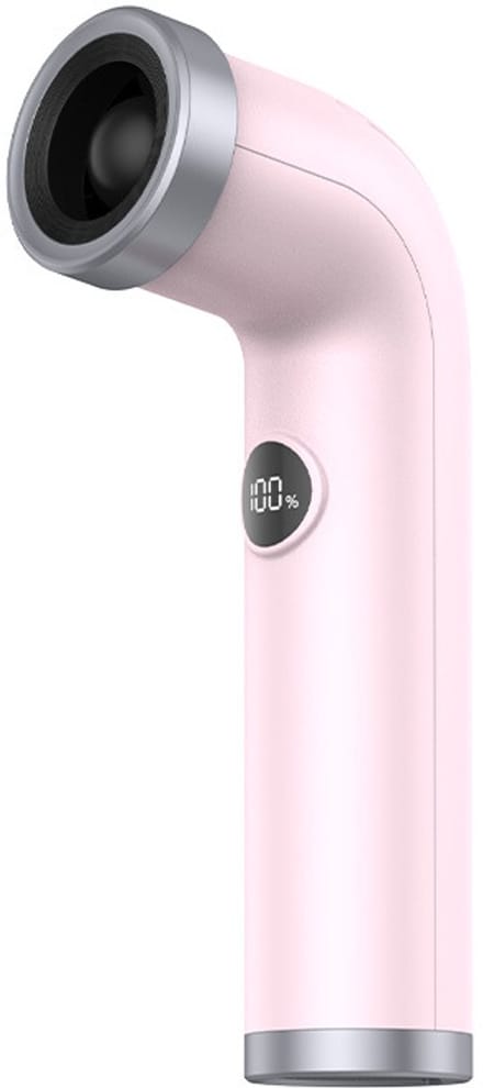Draagbare elektrische bureauventilator, 3000 mAh, snelle turboventilator met digitaal display, roze