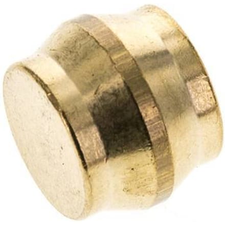 15mm Messing Plug voor Knelfitting 82 Bar DIN EN 1254-2