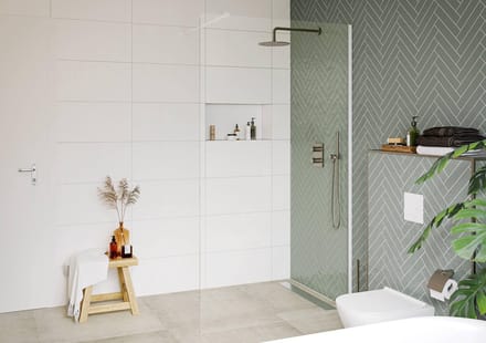 Saqu Modulo Douchewand - Incl. Antikalk 90x210 cm - Mat Wit - Inloopdouche
