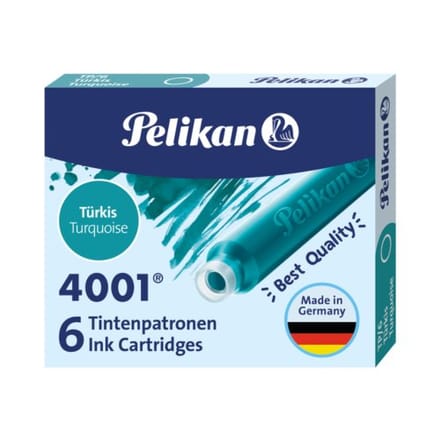 Pelikan 4001 - Korte Inktpatronen - Turquoise