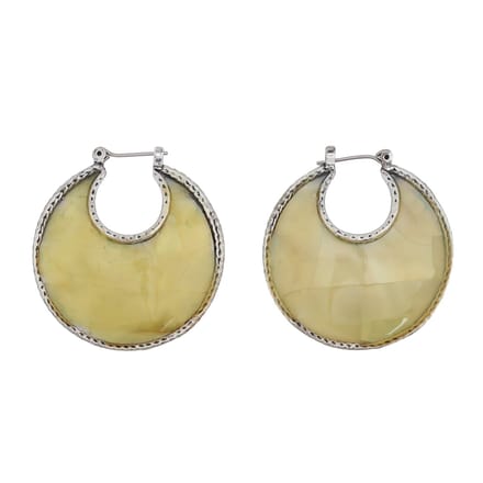 Behave - Oorbellen - Oorringen - Schelp - Beige Geel - 3.5cm doorsnede