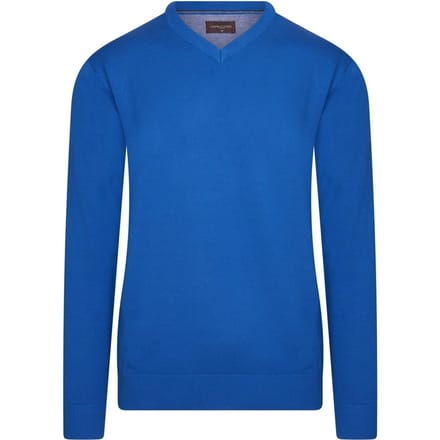 Cappuccino Italia - Heren Trui Salerno Pullover - Blauw - Maat L