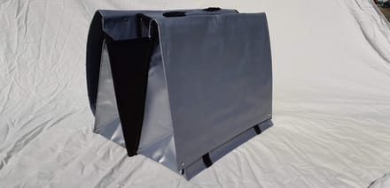Dubbele fietstas sterk bysonil - 37 liter - zilver