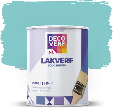 Decoverf lakverf tropisch blauw, 750ml