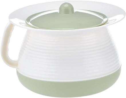 Plaspot met Deksel - Urinoir Potje - Thuiszorg Hulp - Draagbaar Compact Ontwerp - 21 cm Diameter - Wit