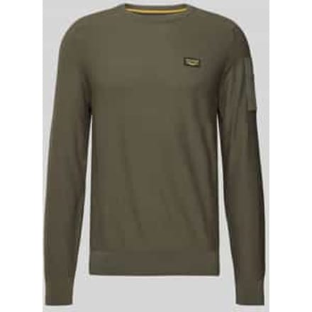 Gebreide pullover met labeldetail