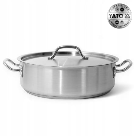 Yato Braadpan RVS 36cm 11,2L - Professionele Keukenuitrusting