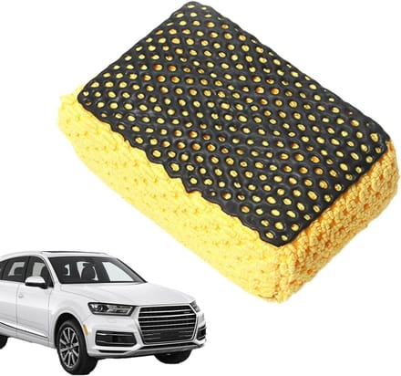 Autospons - Reinigingsspons - Auto Wassen - Ergonomische Grip - 1 Stuk - Geel