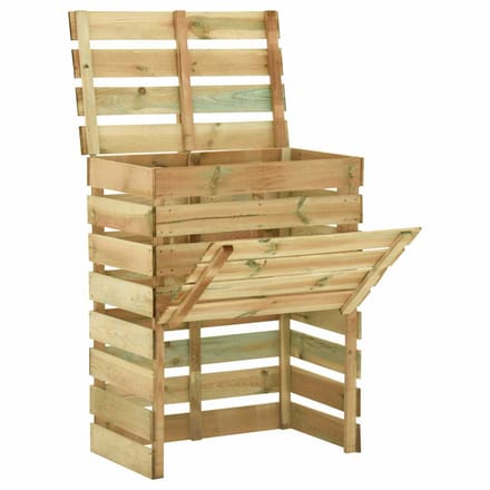 vidaXL - Tuincompostbakken - 2 - st - 80x50x100 - cm - geïmpregneerd - grenenhout