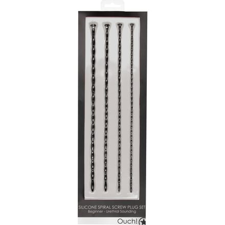 'Silicone Spiral Screw Plug Set Beginners', 4 stuks