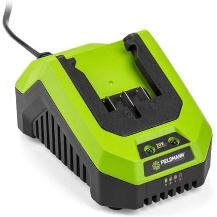 Chargeur - FIELDMANN - Pour batterie 20V - Charge 2Ah en 60 min - Compatible 2Ah, 4Ah