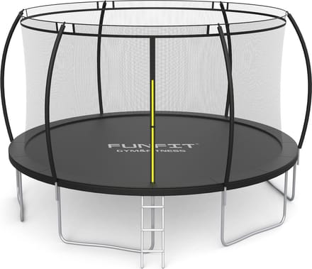 Trampoline met net - 490 cm - 16 FT - zwart - tot 150 kg