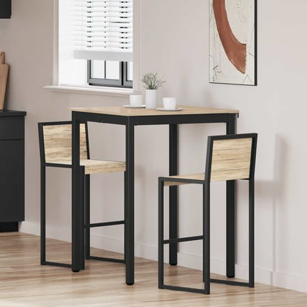 vidaXL - Staande - Bartafel - Bewerkt - hout - Vierkant