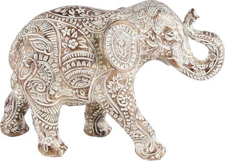 Dekoratief | Olifant 'Elsy', bruin, resina, 23x9x16cm | A230121