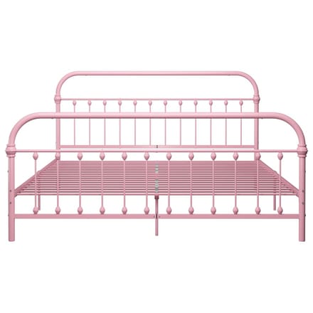 vidaXL - Bedframe - metaal - roze - 180x200 - cm