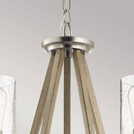 Kichler LED Kroonluchter | 5X E27 Max 60W | Dimbaar | Distressed Antique Grey
