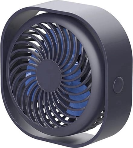 USB Mini Ventilator - Ventilator - Tafelventilator - Geluidstil - 3 standen - Blauw - Model 2023 - Winstpakker
