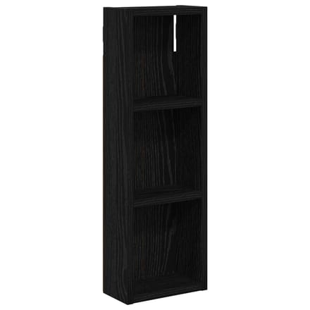 vidaXL - Badkamer - wandkast - Zwarte - Eik - 20 - x - 10 - x - 60,5 - cm