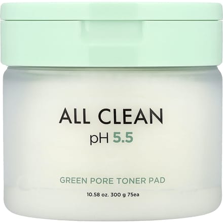 Heimish, All Clean, Green Pore Toner Pad, 75 vellen, 300g (10.58oz) white
