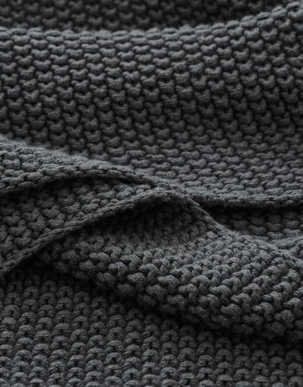 Marc O'Polo Nordic Knit Plaid Stone - 130x170 cm