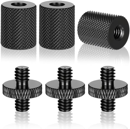 6-delige Tripod Adapter Set, 1/4 inch Draad Adapter voor Camera, Microfoon en Lamp - Dubbele Schroef voor Stabiele Bevestiging