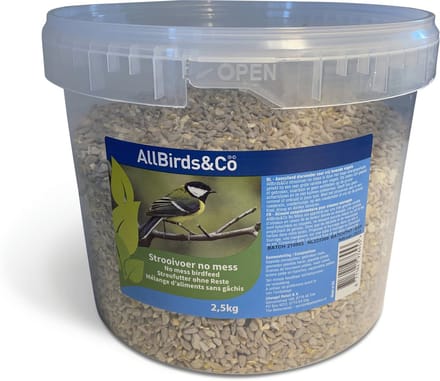 Allbirds&Co Strooivoer No Mess In Emmer - Tuinvogelvoer - 2.5 kg
