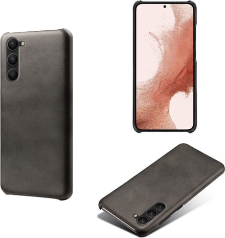 Backcover met Opbergvakjes + PMMA Screenprotector voor Galaxy S23 Plus _ Zwart
